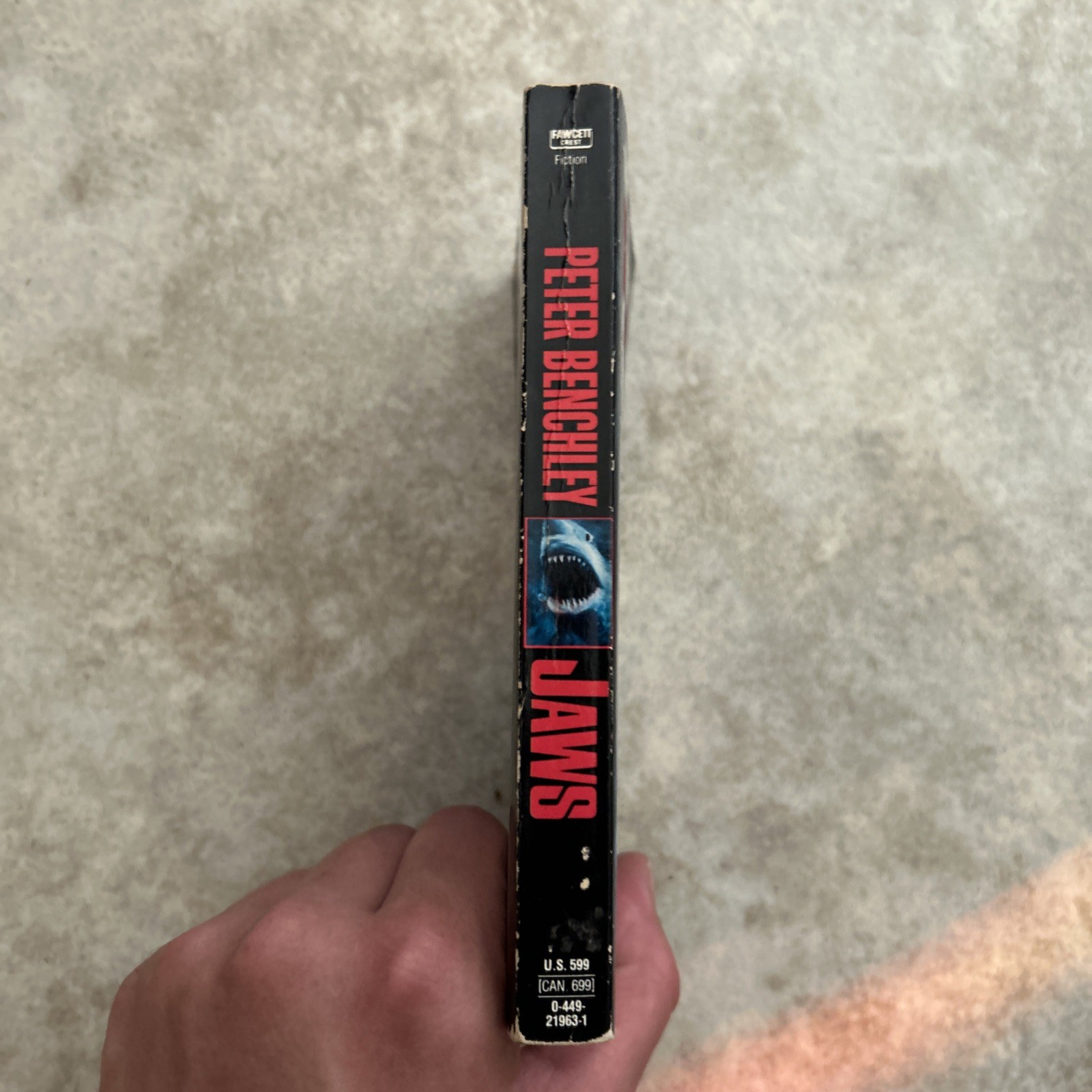 Jaws By Peter Benchley (Book, 1991, 1st Ed 4th Print) Vintage Paperback Horror