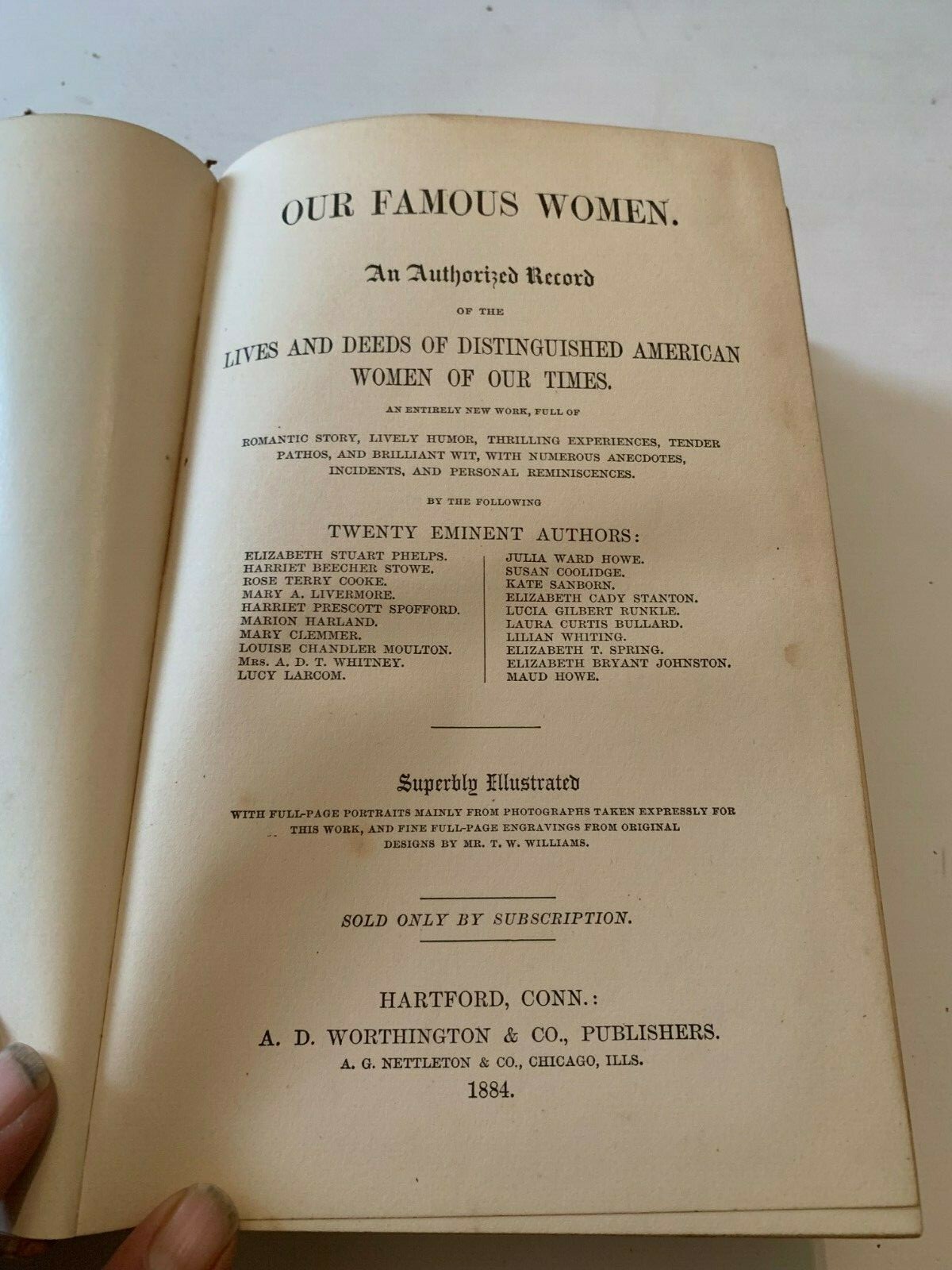 1884 Our Famous Women Lives And Deeds Of Distinguished American Women