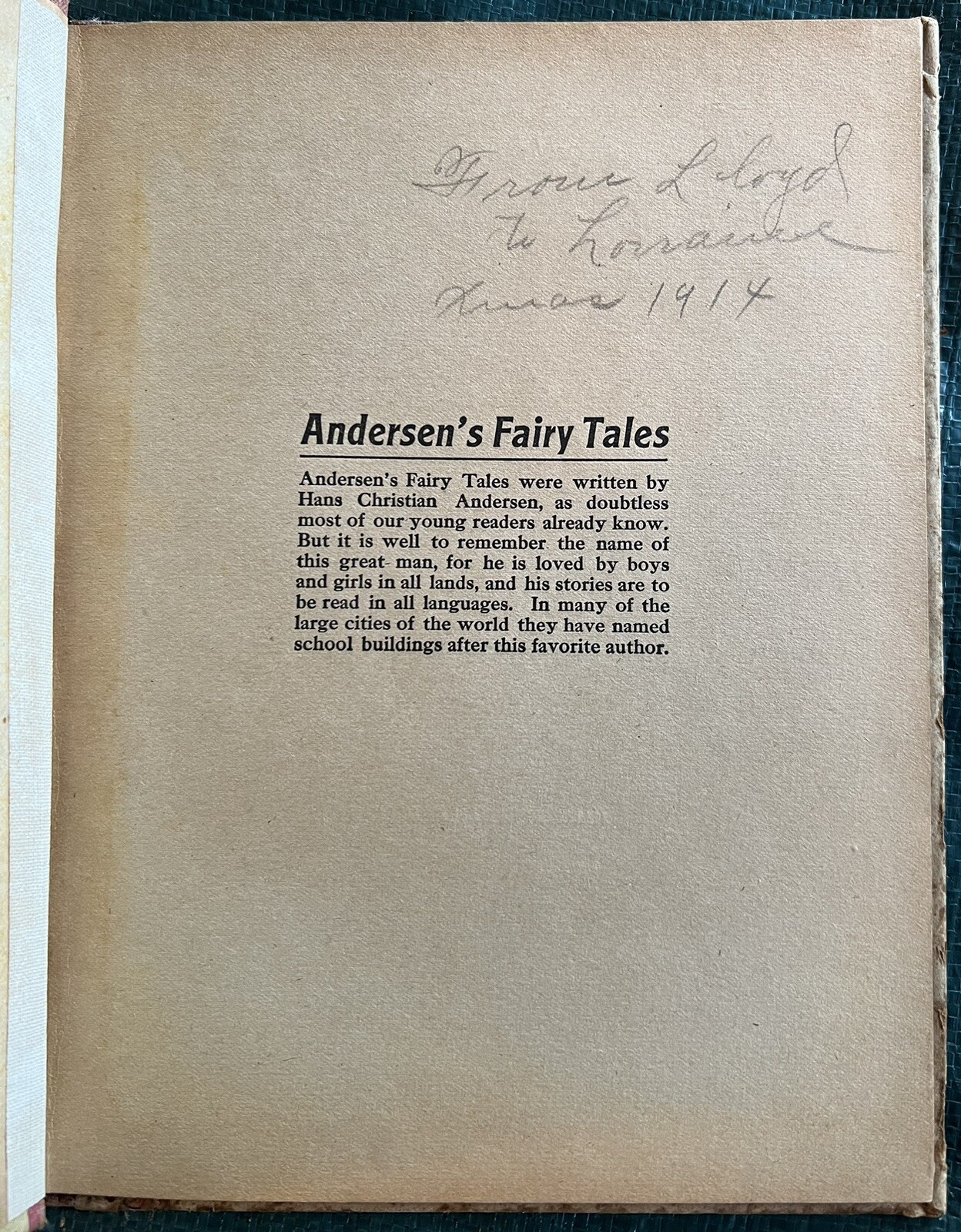 Antique #135 Favorite Andersen’s Fairy Tales Series, Late 1800’s. Good