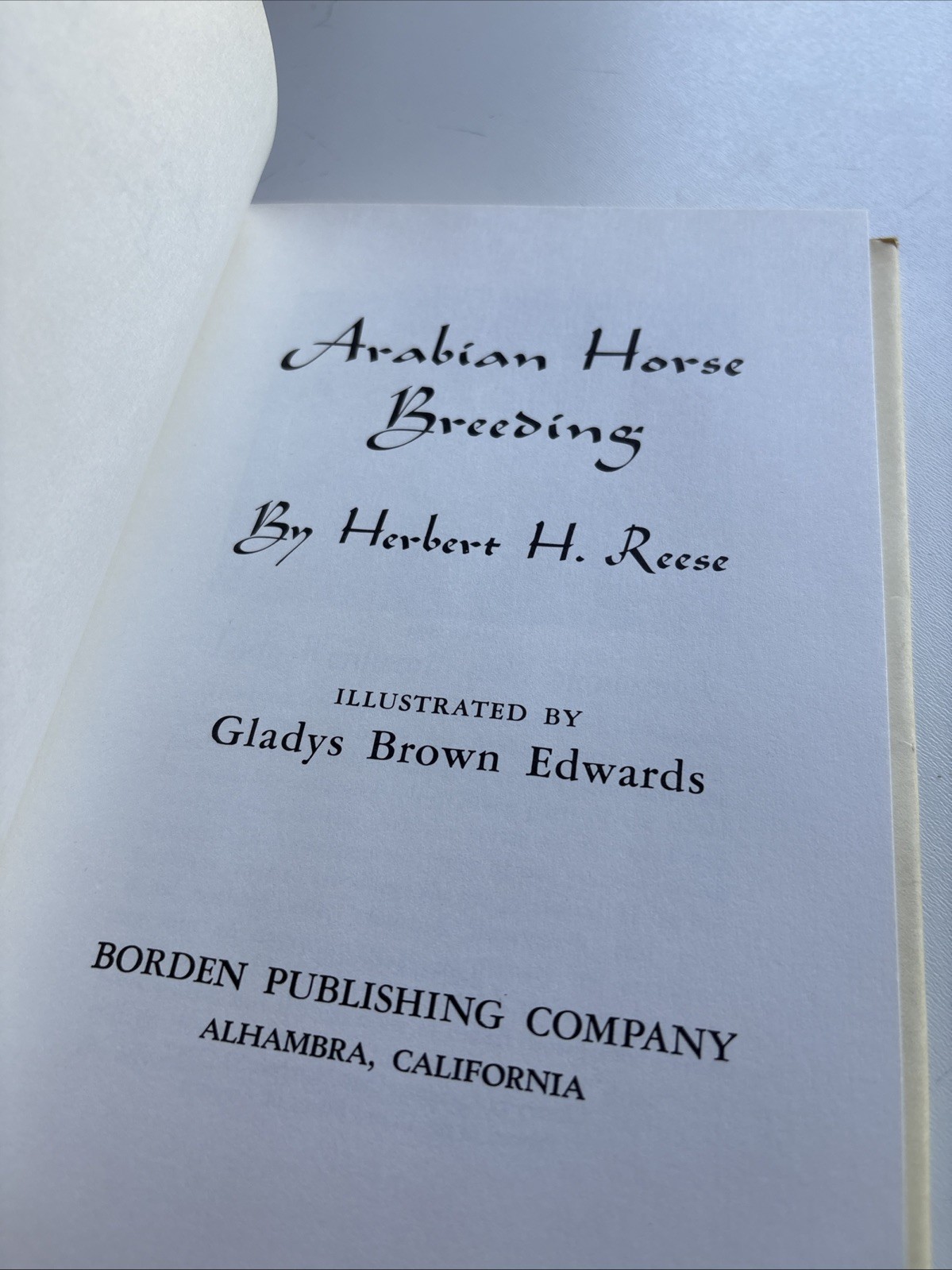 Arabian Horse Breeding (2nd Edition) Herbert Reese, Illustrated