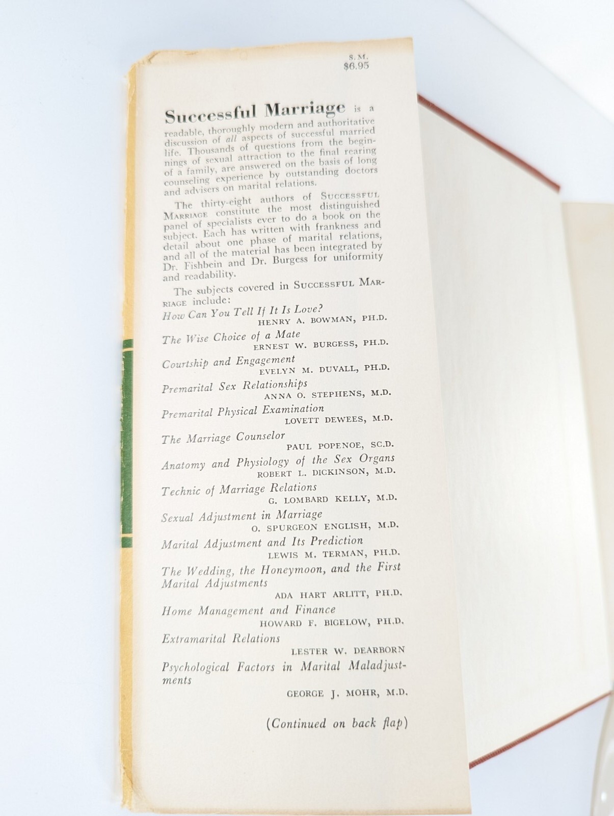 Successful Marriage Fishbein Doubleday & Burgess , NY New & Revised Edition 1963