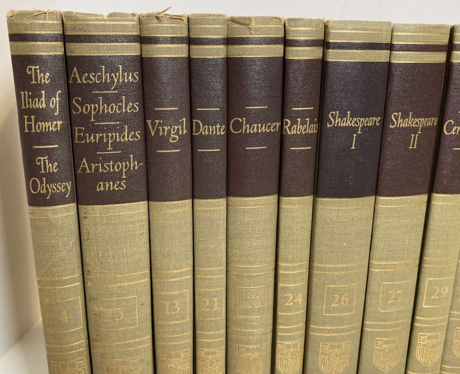 Great Books of the Western World 16 Volumes Lot 1948 – Homer Shakespeare Dante