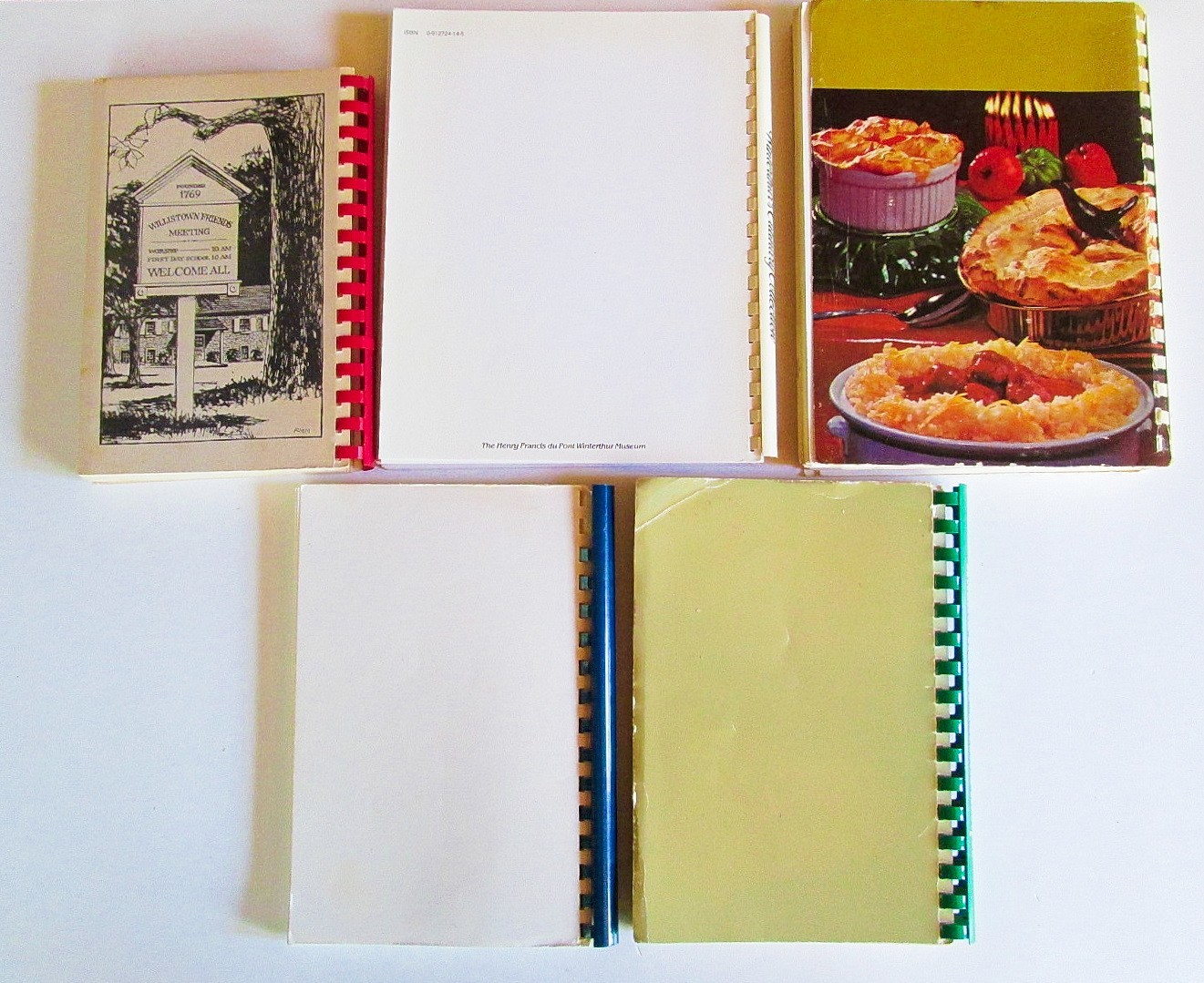 Vintage Spiral Cookbooks Recipes 1960s-1980s, Organizations Community, Lot of 5