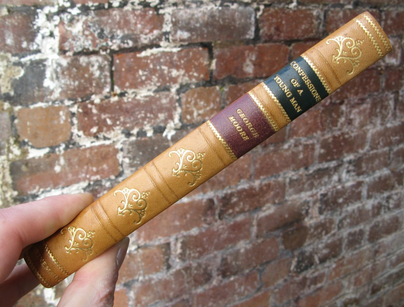 1935 Confessions of a Young Man- George Moore leather fine binding