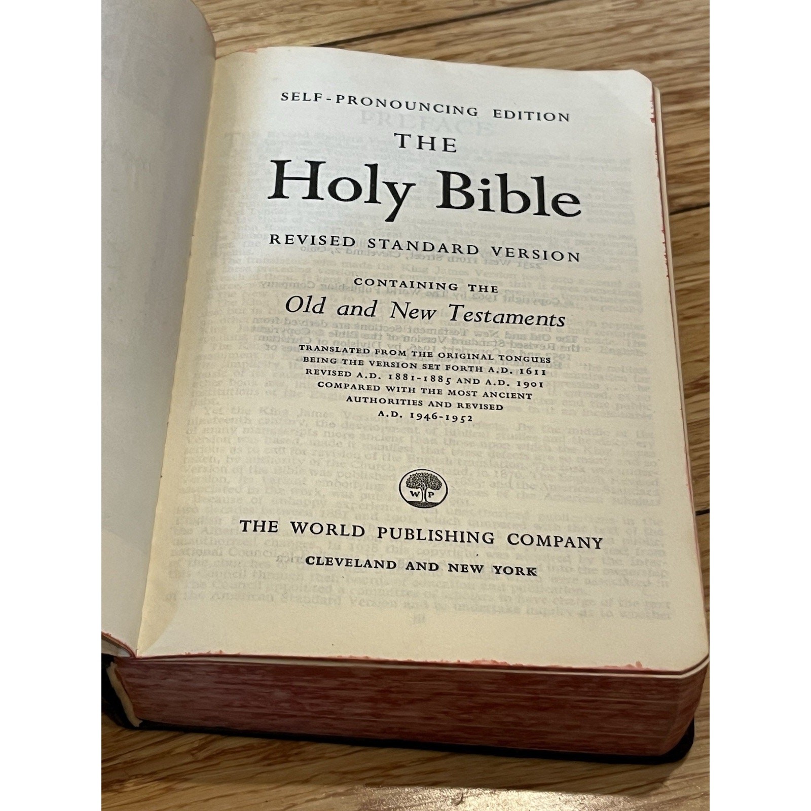 Holy Bible Concordance Revised Standard Version 1962 World Pub Self-Pronouncing