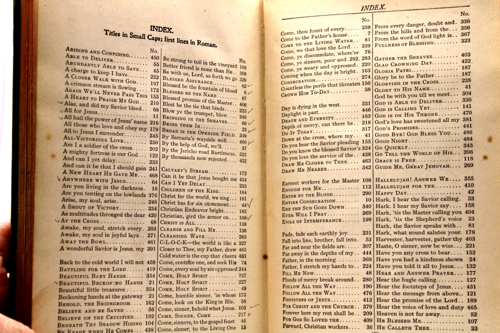 Vintage Pentecostal Hymns Nos. 1 and Nos. 2 Combined 416 Pages Copyright 1894