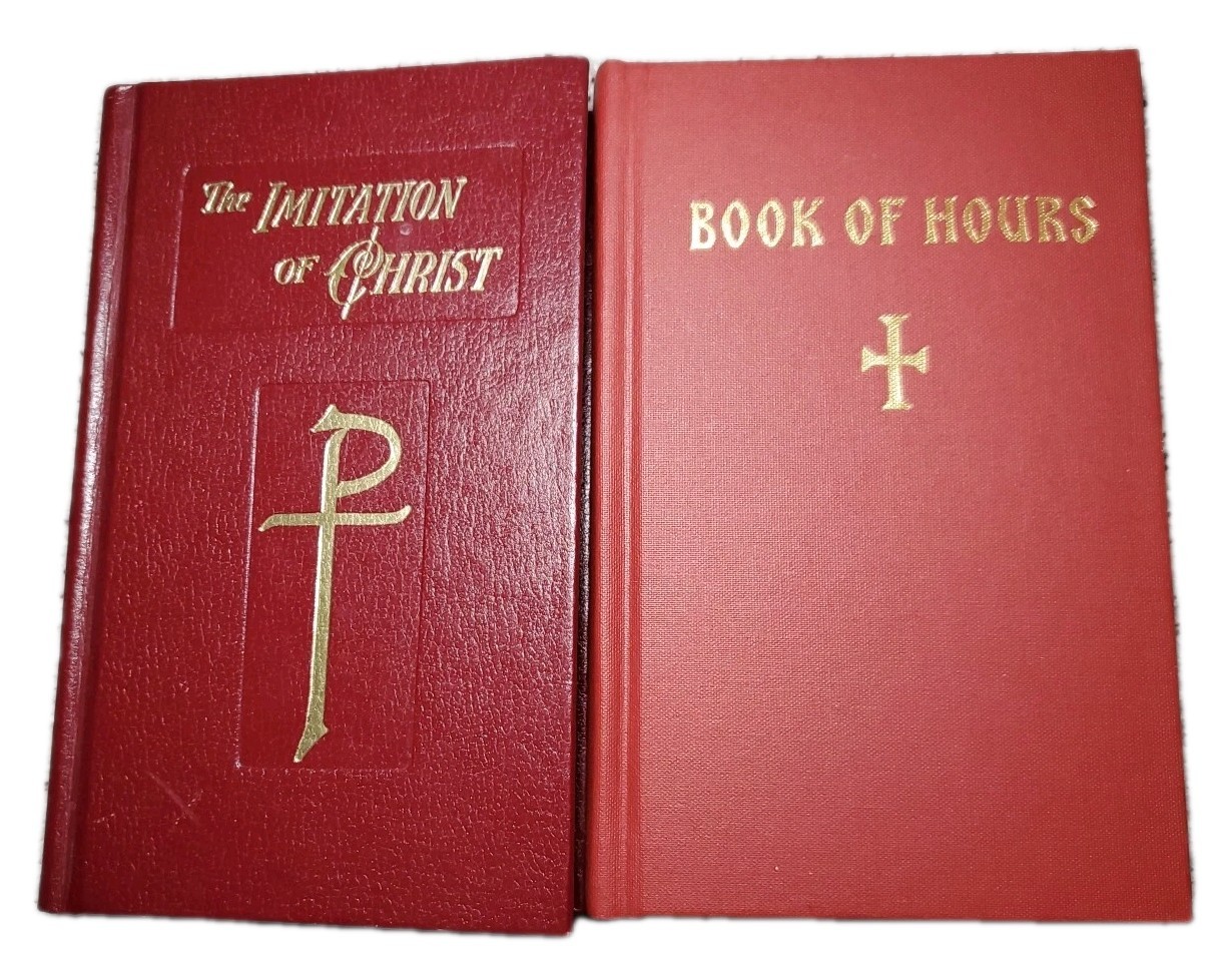 Pocket Book of Hours, Cloth Bound. HC And Immitation of Christ By Kempis