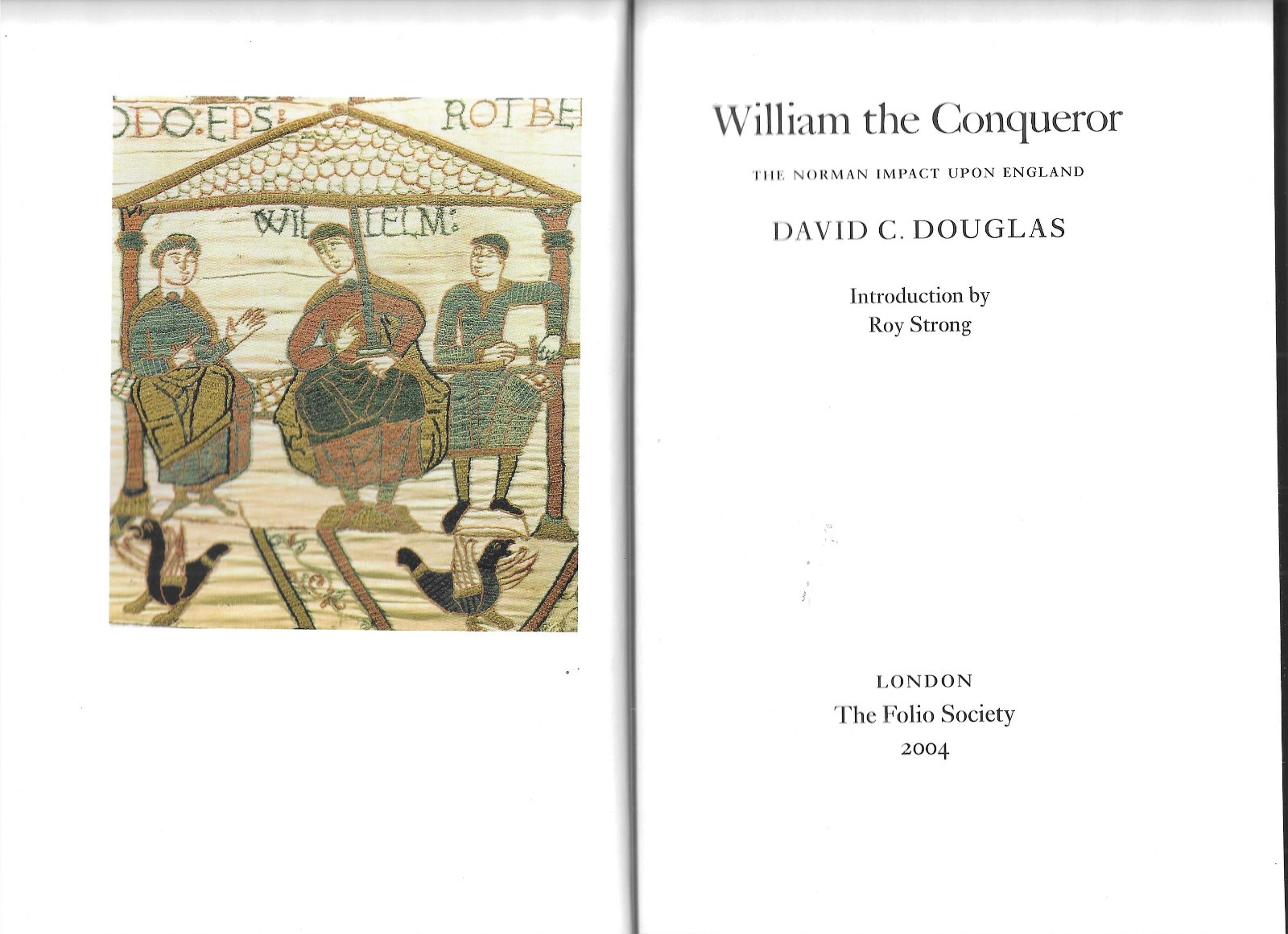 Folio Society William the Conqueror David Douglas in Slipcase 1st Folio Ed 2004