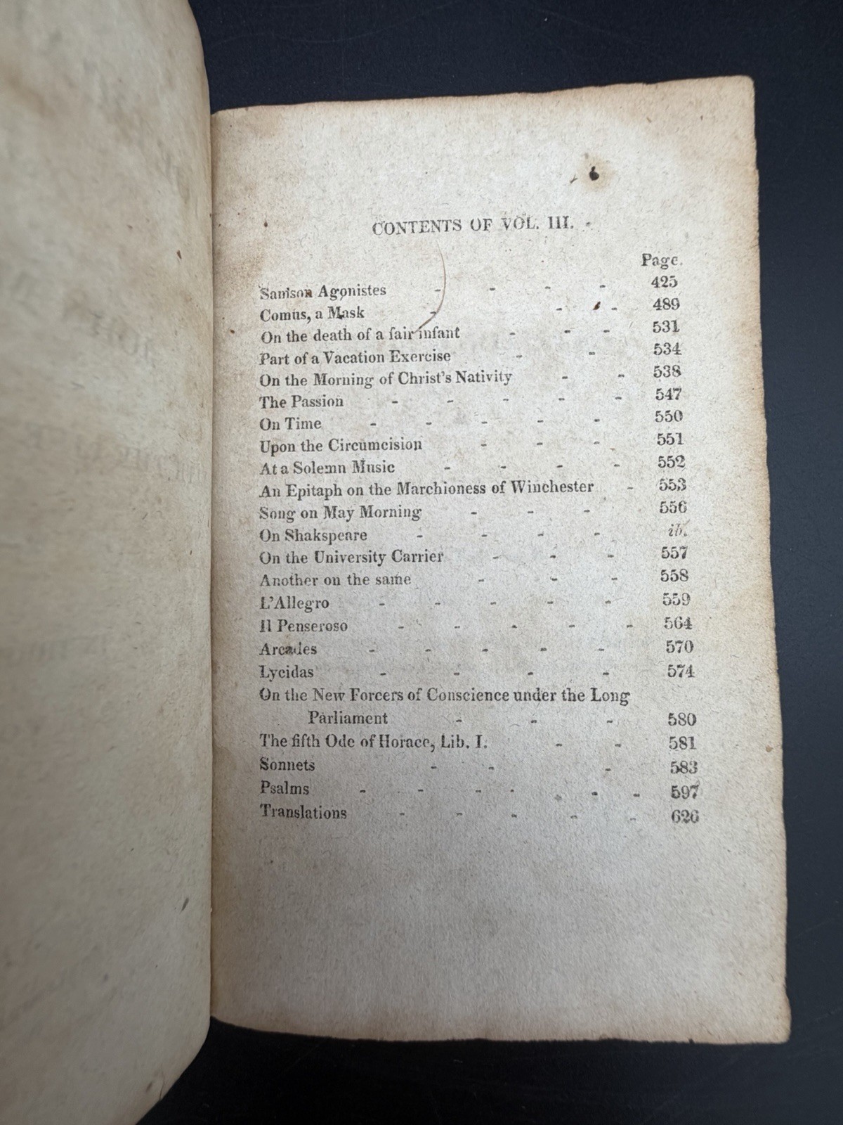 JOHN MILTON Poetical Works 2 (of 3) Leather Volumes 1815 J Forbes & Co. New York