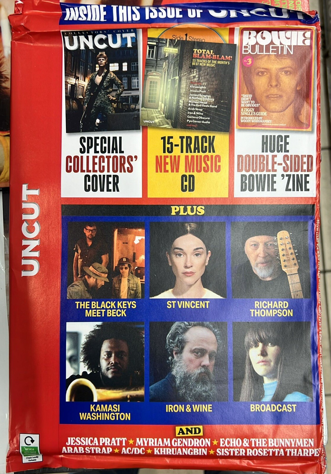 UNCUT MAGAZINE-FREE CD “TOTAL BLAM-BLAM!”-MAY 2024-DAVID BOWIE-2 GIFTS-Brand New