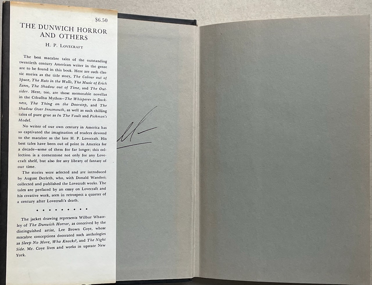 H.P. Lovecraft: The Dunwich Horror / Arkham House 1963 1st Ed HC DJ