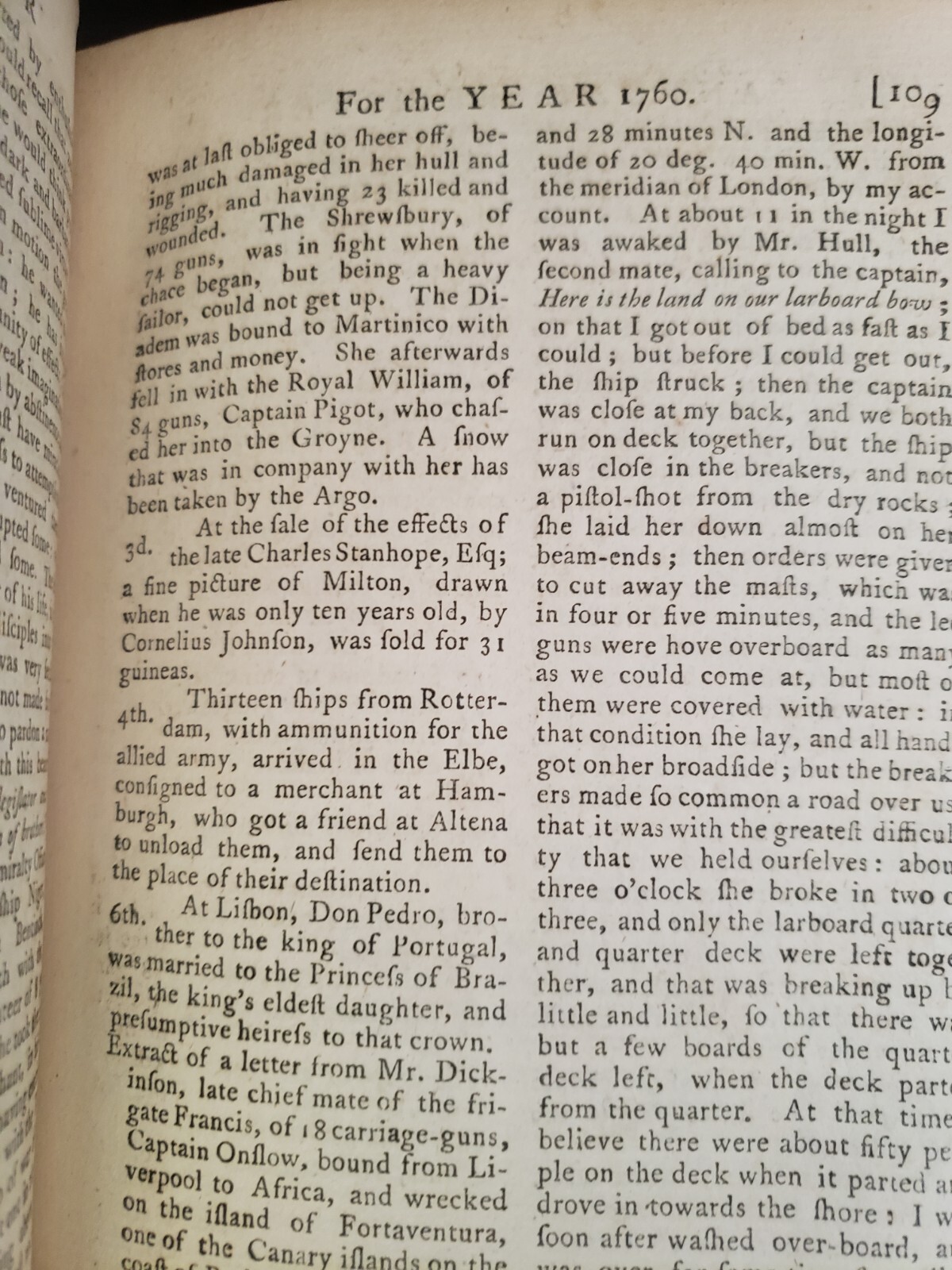 Rare Annual Register or View of the History Politics & Literature 1760 & 1761