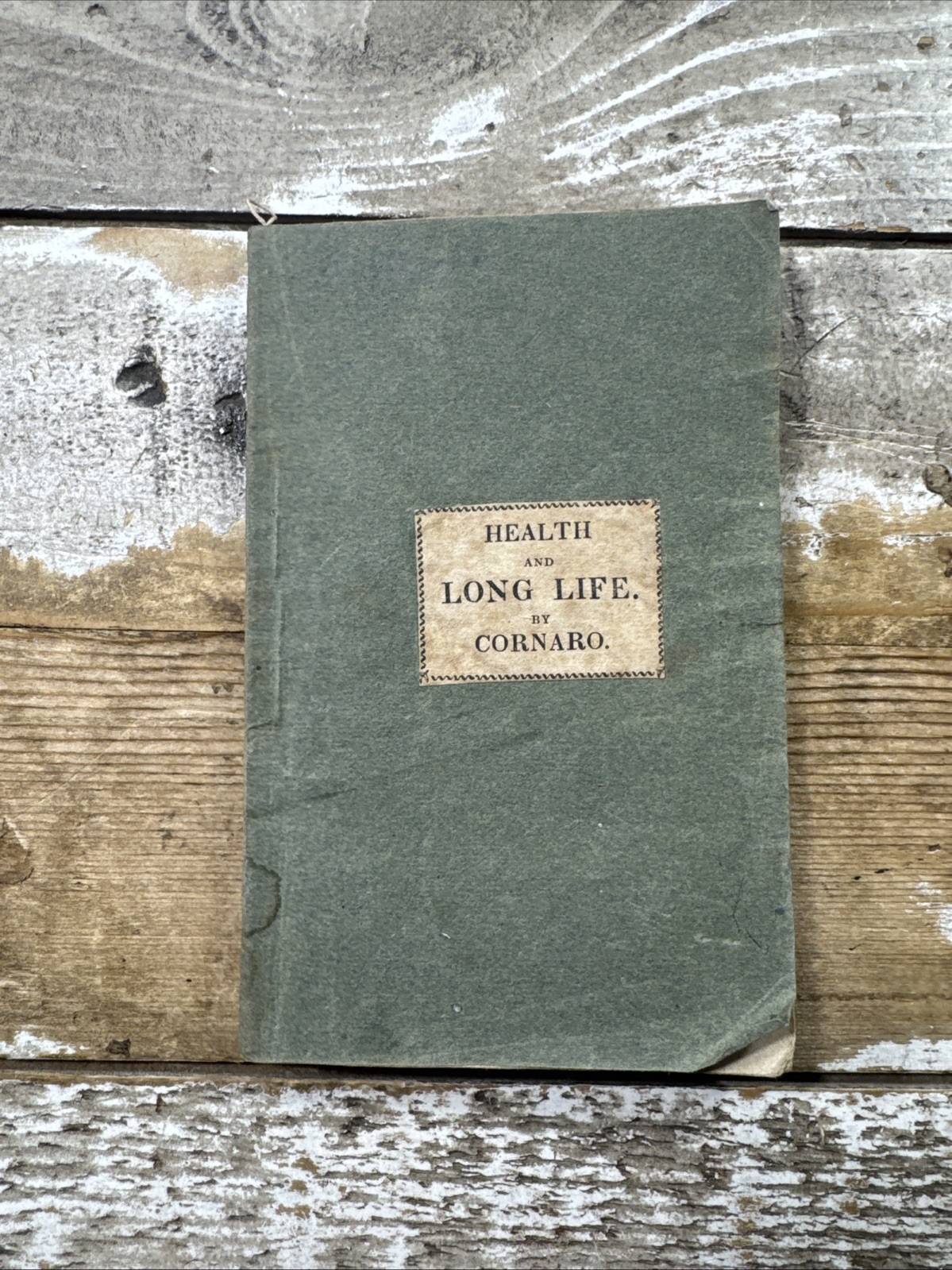 1814 Antique Self-Help Book “Discourses on a Sober and Temperate Life” Cornaro
