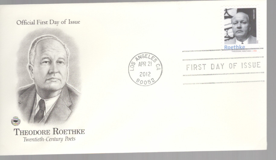 2012 First Day of Issue Stamp Honoring – Poets – Theodore Roethke – PCS