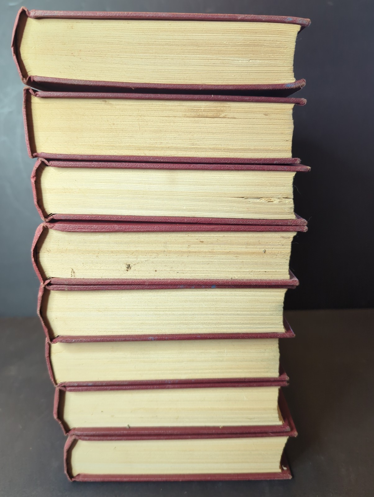 The American International Encyclopedia Set of 16 Encyclopedias 1954 Red Gold