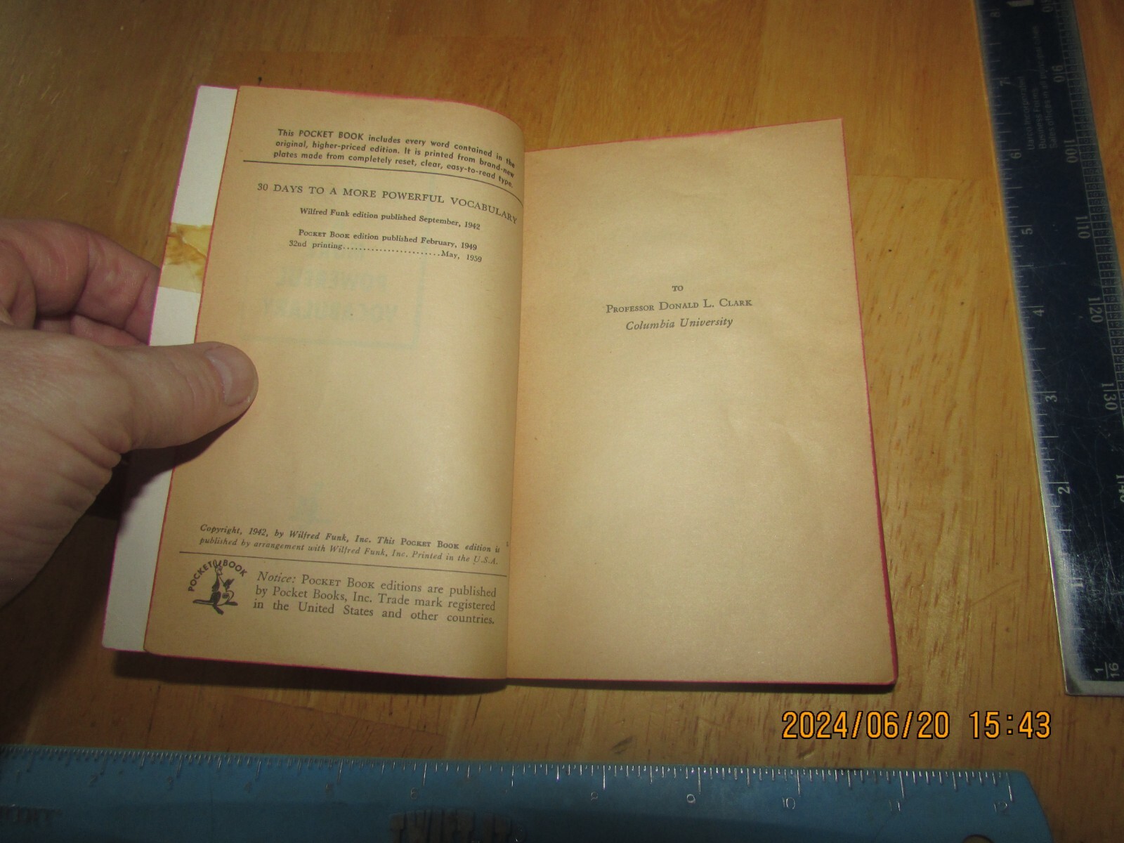 30 Days to a More Powerful Vocabulary by Wilfred Funk (1963, Paperback)