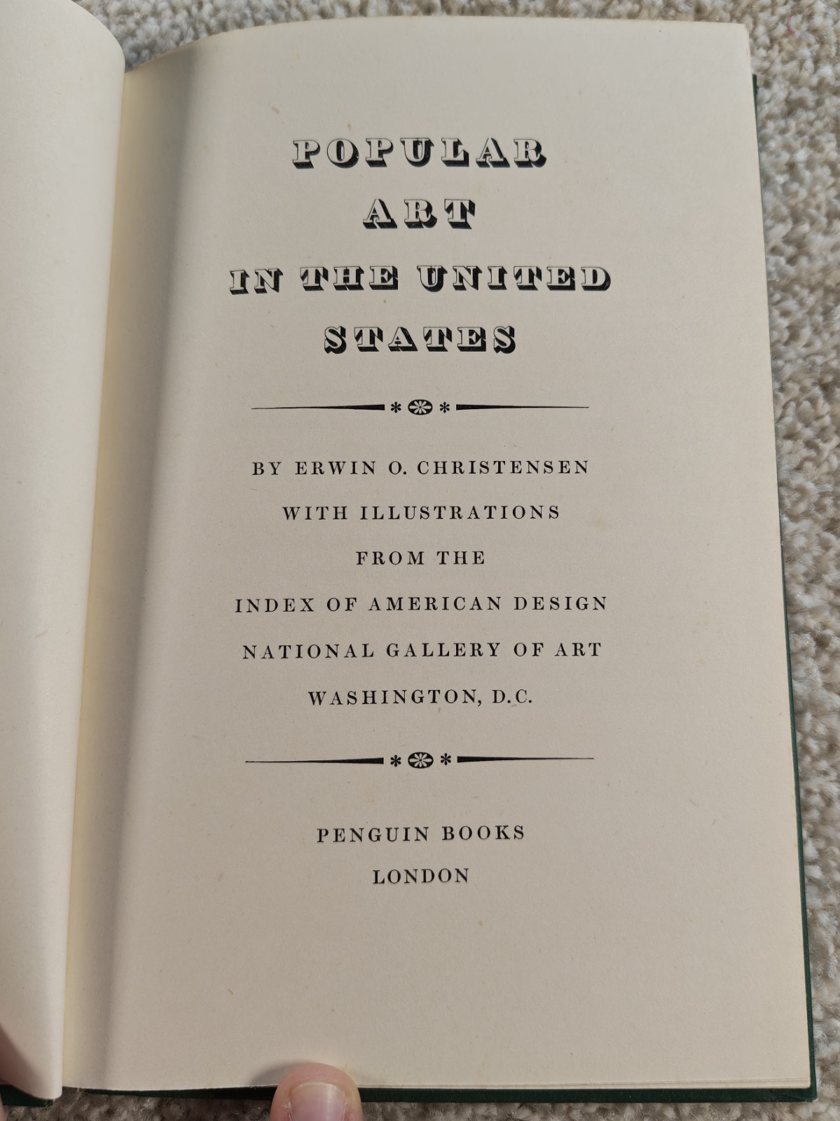 Popular Art in the United States Erwin O Christensen 1948 King Penguin Book K50