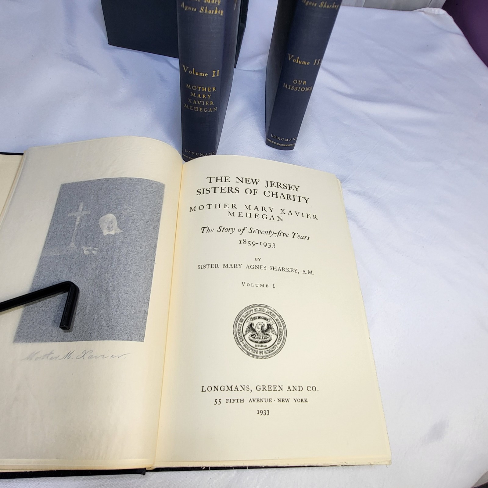 1933 The New Jersey Sisters Of Charity Mother Mary Xavier Mehegan 3 Volume Set
