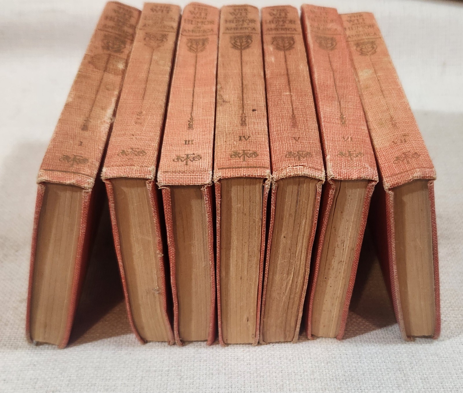 The Wit and Humor of America Book Set Funk & Wagnalls from 1911 Set of 7