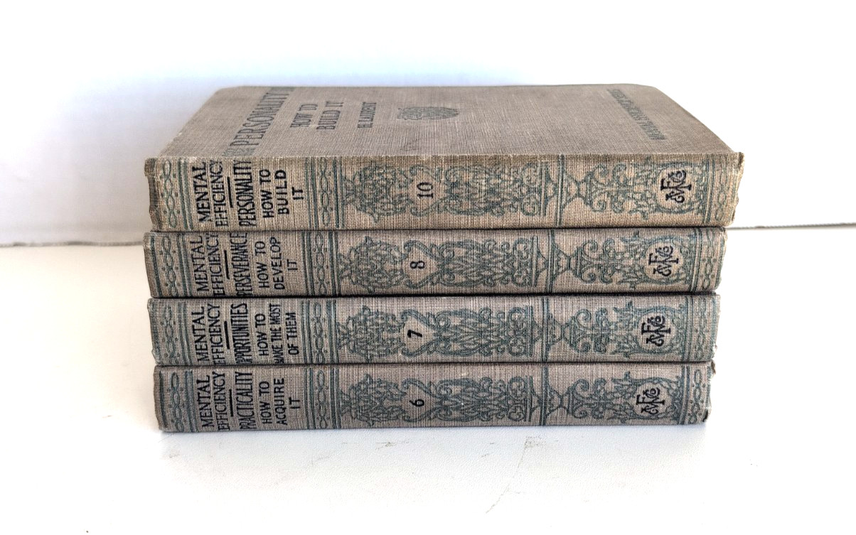 Funk & Wagnalls Mental Efficiency Series Hardcover Lot of 4 1916 #6, 7, 8, 10