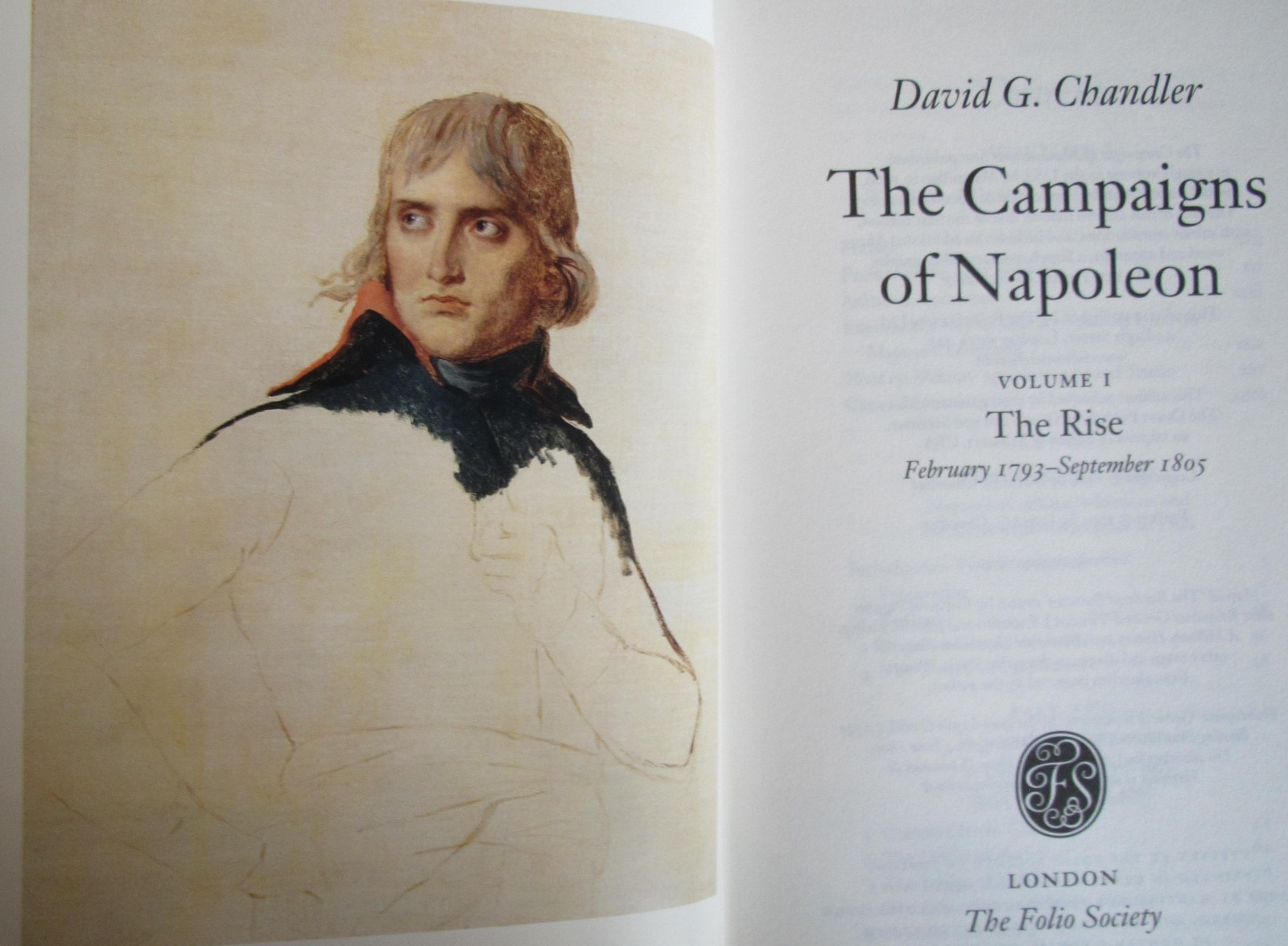 The Campaigns of Napoleon (3v): David Chandler: Folio Society 2002: 1st Ed: VGC
