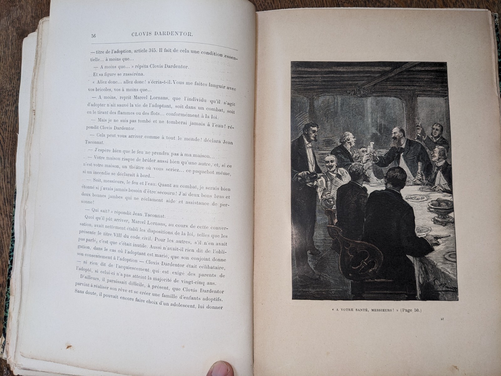 Antique book – Jules Verne – Facing the Flag / Clovis Dardentor – 1896 -…
