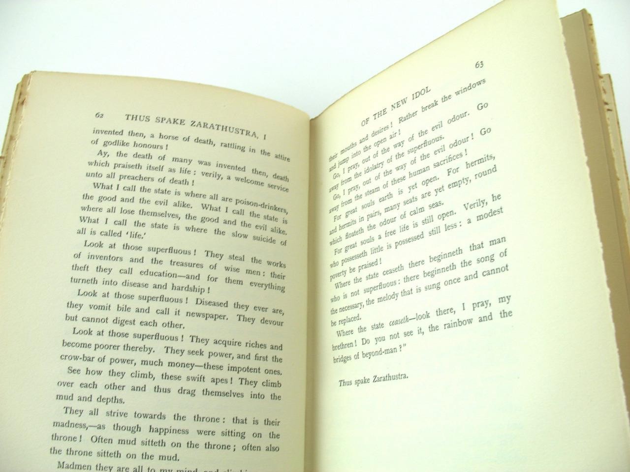 Thus Spake Zarathustra A Book for All and None Nietzsche 2nd Impression 1908