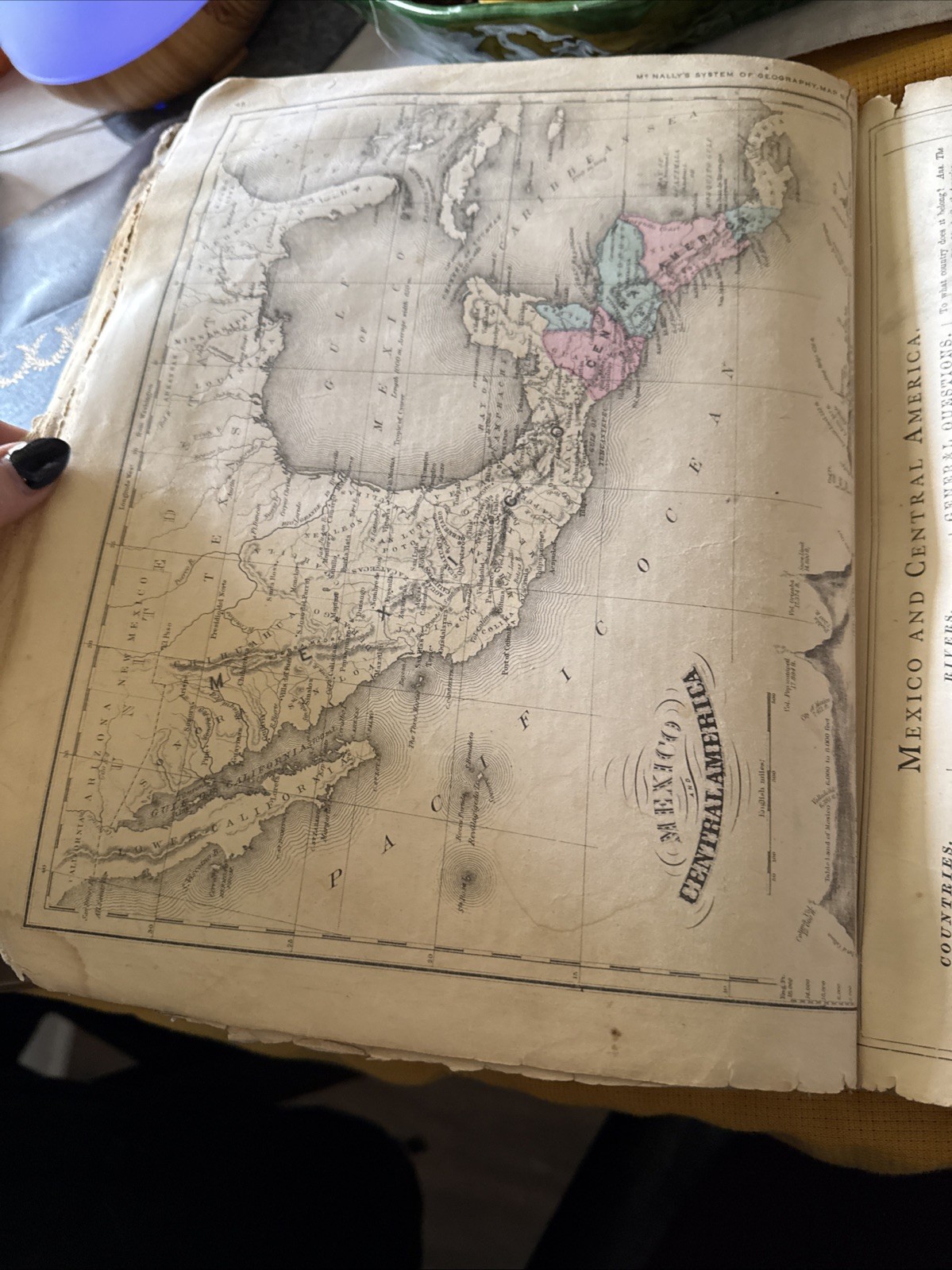 System of Geography by Francis McNally English , 19th Century, Worn Condition