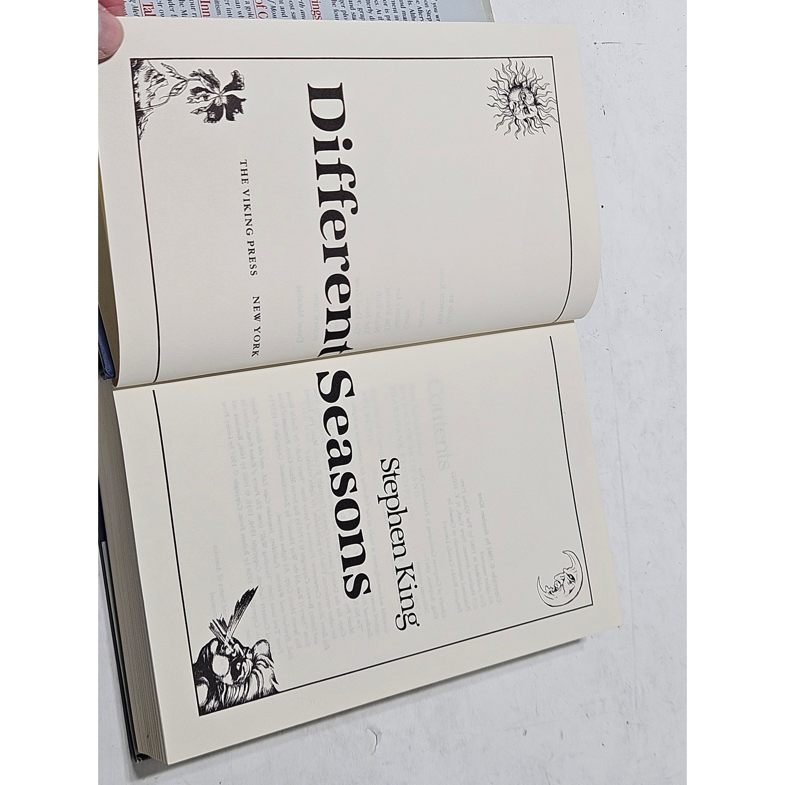 Different Seasons Hardcover Stephen King 1982 Viking Press BCE