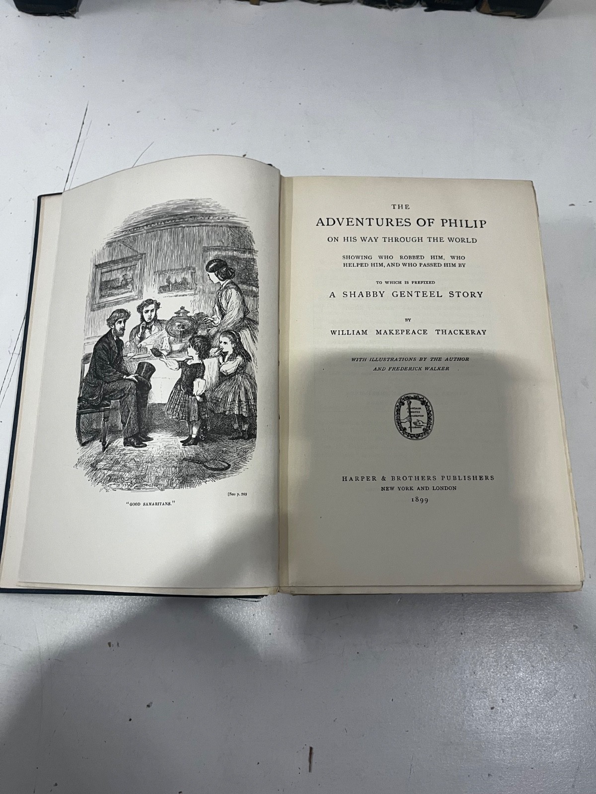 William Makepeace Thackeray 8 HRDCVR Book Lot HARPER BROS 1898 CHRISTMAS BOOKS
