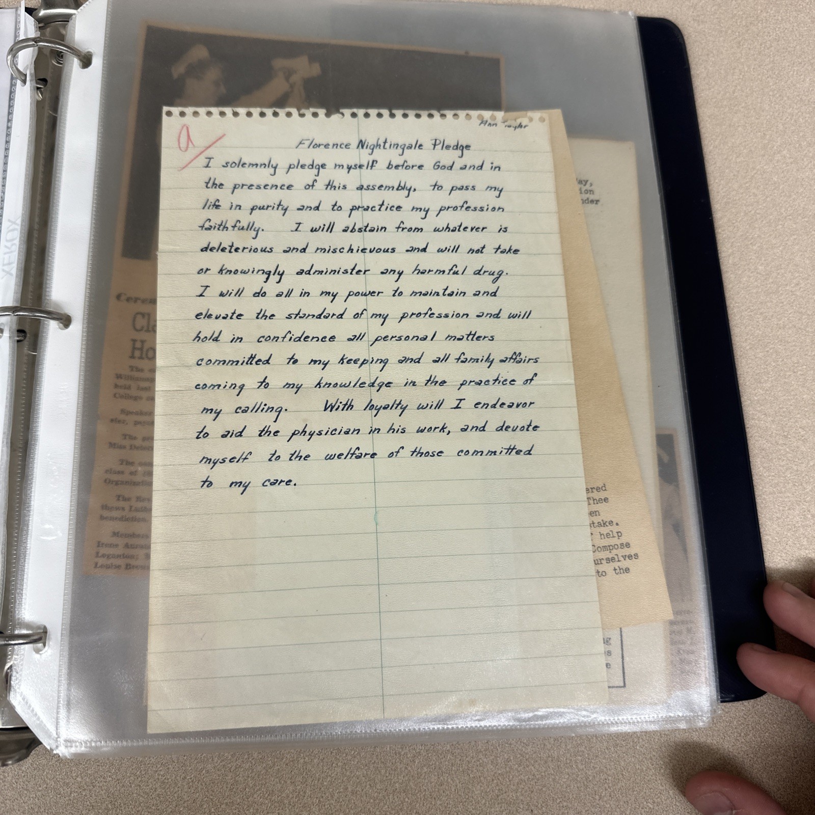 Vtg Nursing School Student Notes Manuscripts Diary Ephemera 1950’s 60’s Licenses