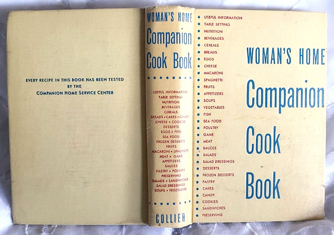 Vtg Womans Home Companion Cook Book 1942 / 1951 Collier & Son Cookbook Hardback