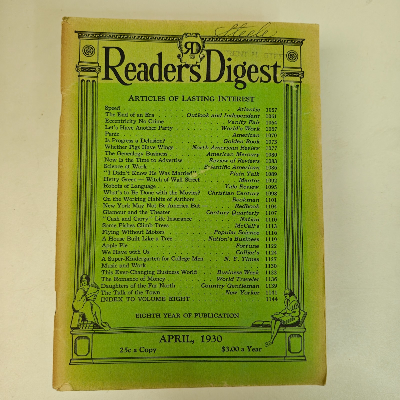 1930 Reader’s Digest Complete Annual Set 12 Issues Jan-Dec Vintage Magazines Lot