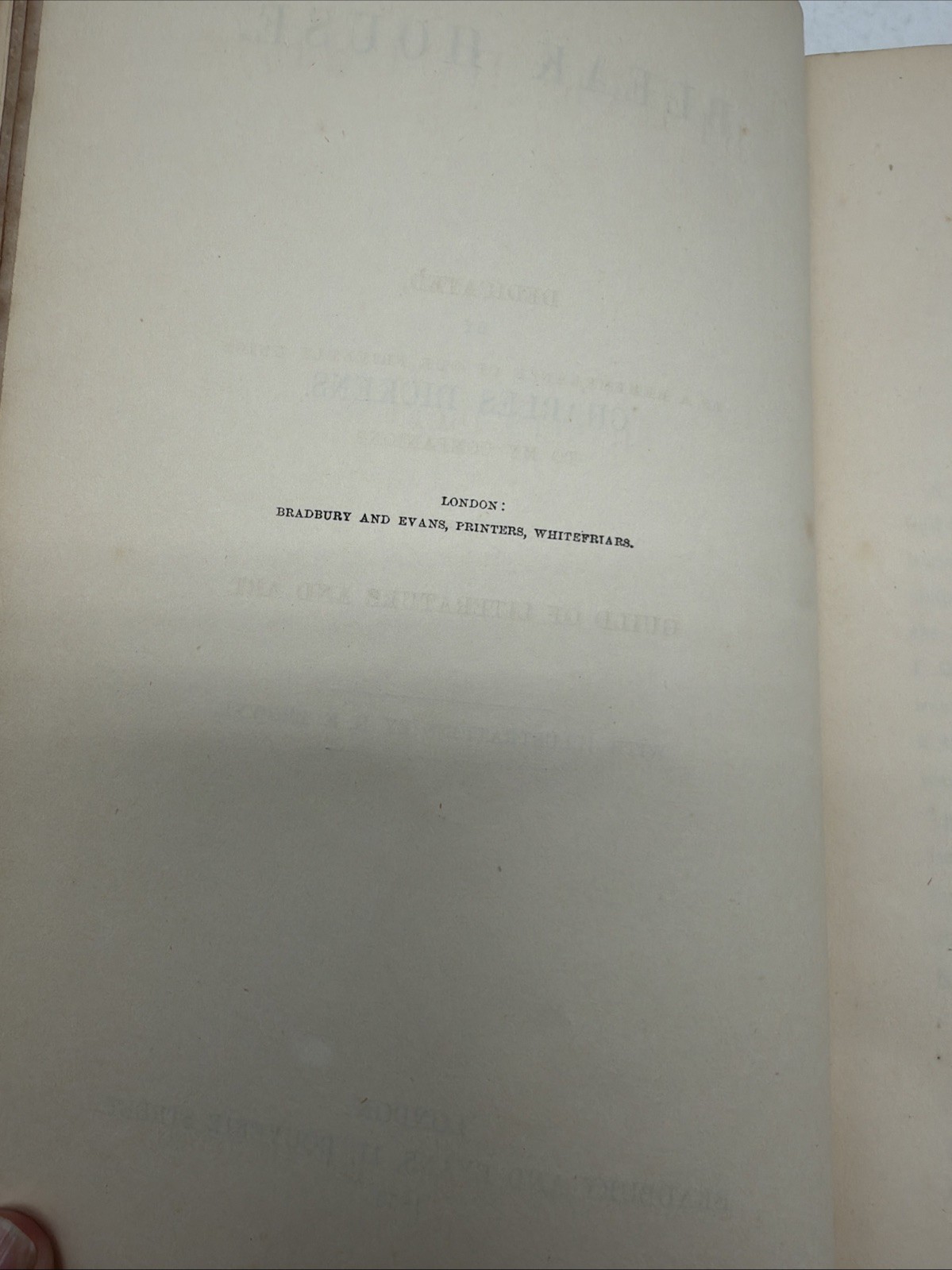 Charles Dickens / Bleak House 1853 First Issue (See Photos)