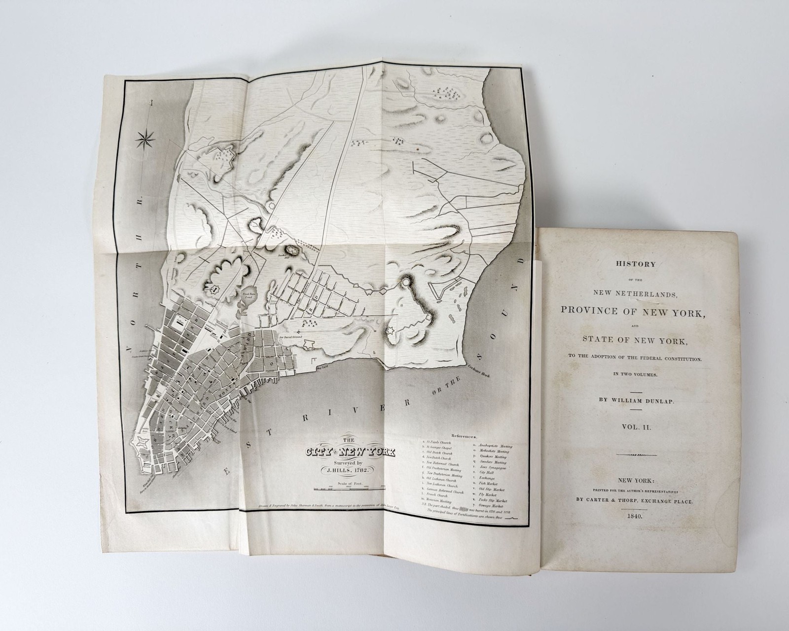 William DUNLAP / History of the New Netherlands Province of New York 1st ed 1839