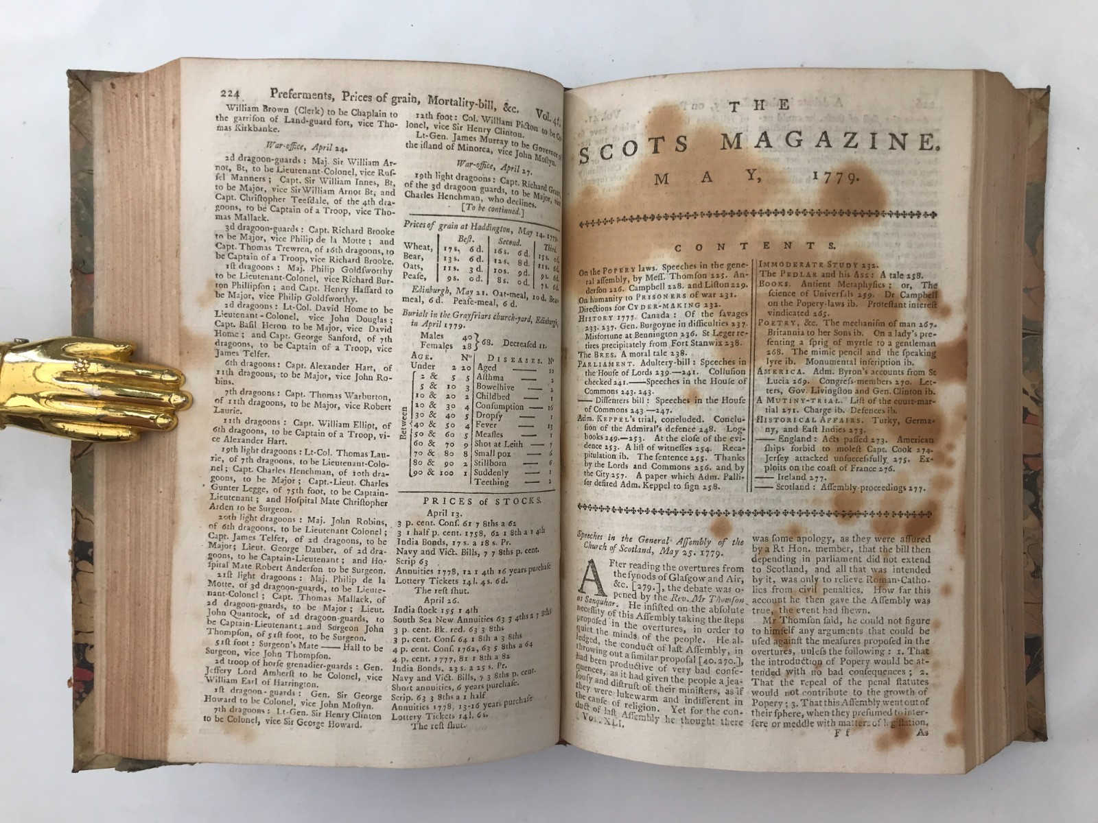 1779 SCOTS MAGAZINE Vol. 41 History Politics Affairs AMERICA Resolution Congress