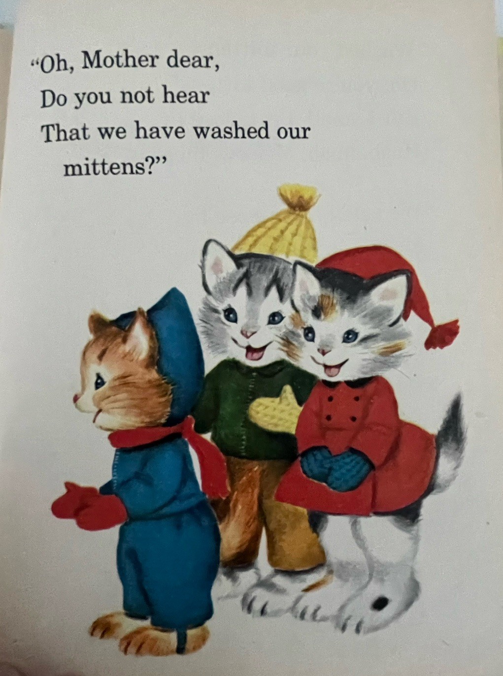 Vintage 1966- RAND McNALLY Tip Top Elf Book- THREE LITTLE KITTENS