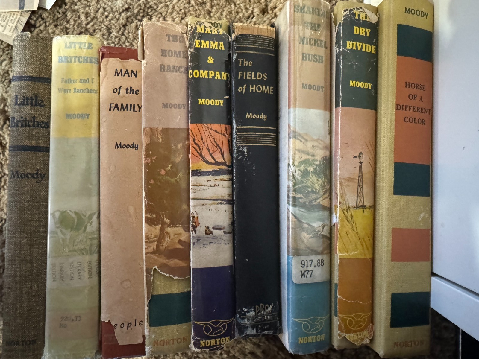 Ralph Moody Little Britches Complete Series 9 Books Signed 1950 1st Edition