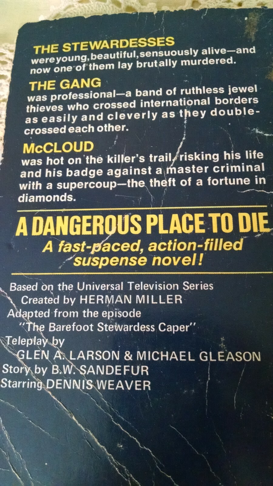 MCCLOUD DANGEROUS PLACE TO DIE DAVID WILSON AWARD AN1368 #5 1975 DENNIS WEAVER.