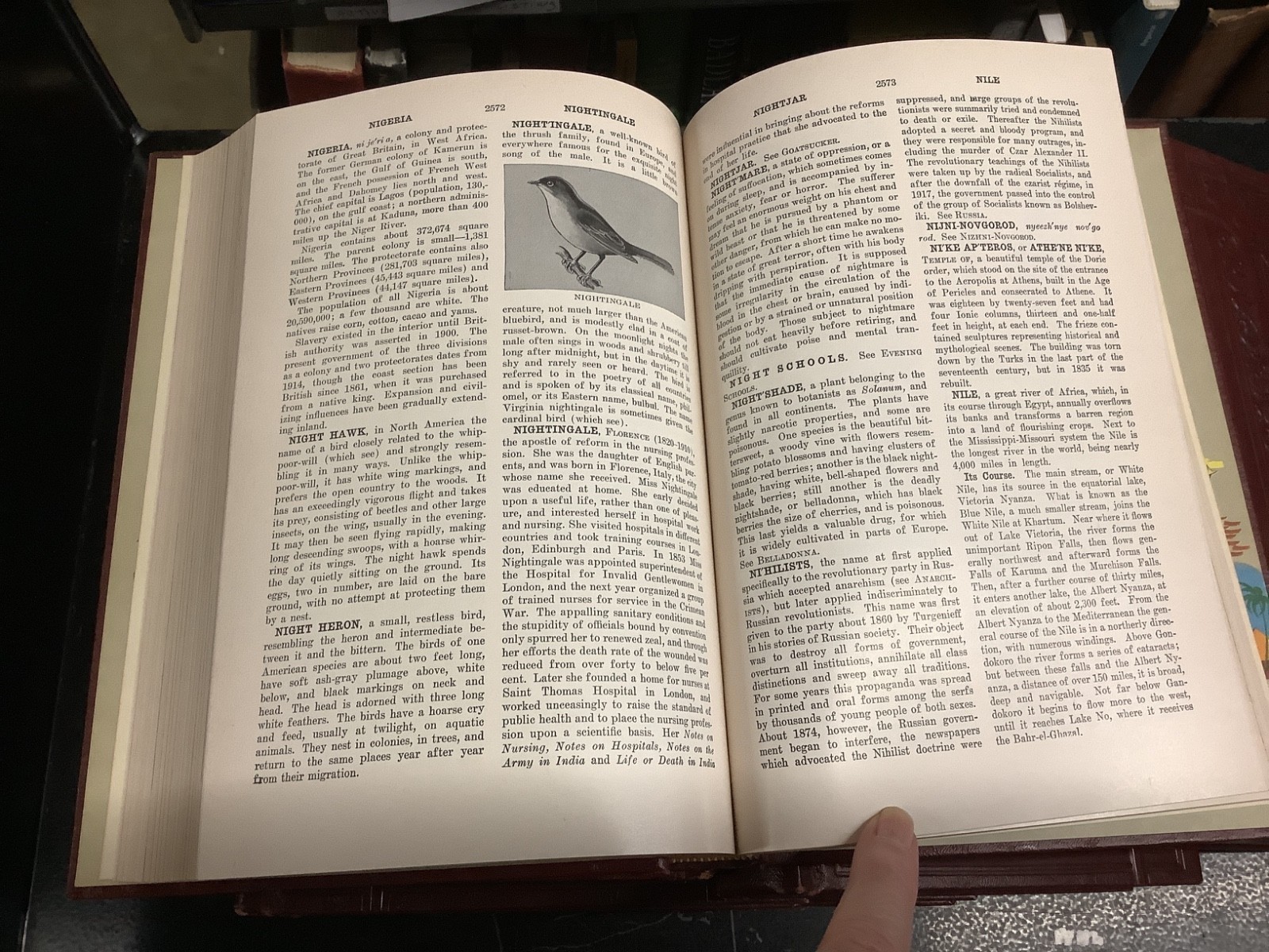 American Educator Encyclopedia 10 Vol. Complete 1955 Embossed Maroon Leather