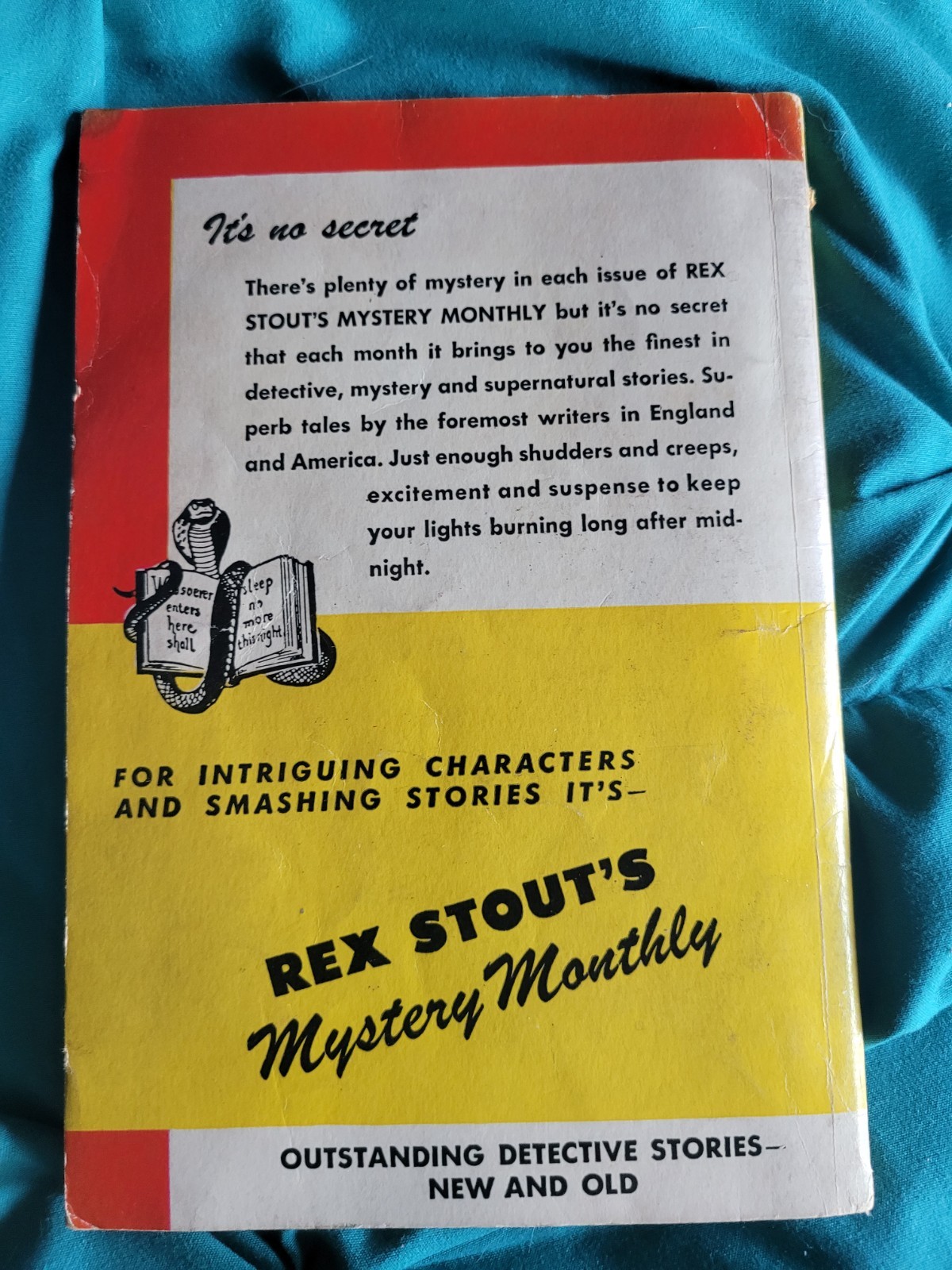 Rex Stout’s Mystery Monthly #7 – 1946 William Irish James Cain John Collier