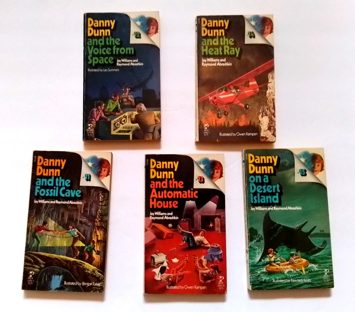 “DANNY DUNN” 1970″s POCKET BOOKS PAPERBACK 5 VOL BOX SET JAY WILLIAMS; ABRASHKIN