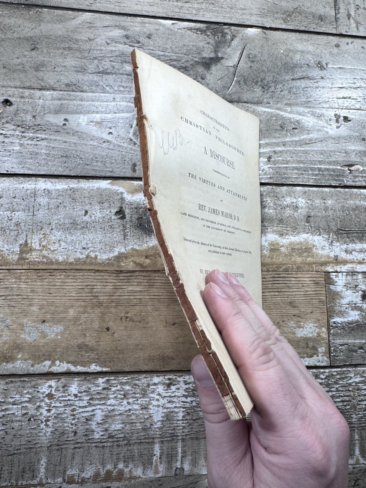 1843 Antique Religious Pamphlet “Characteristics of the Christian Philosopher”