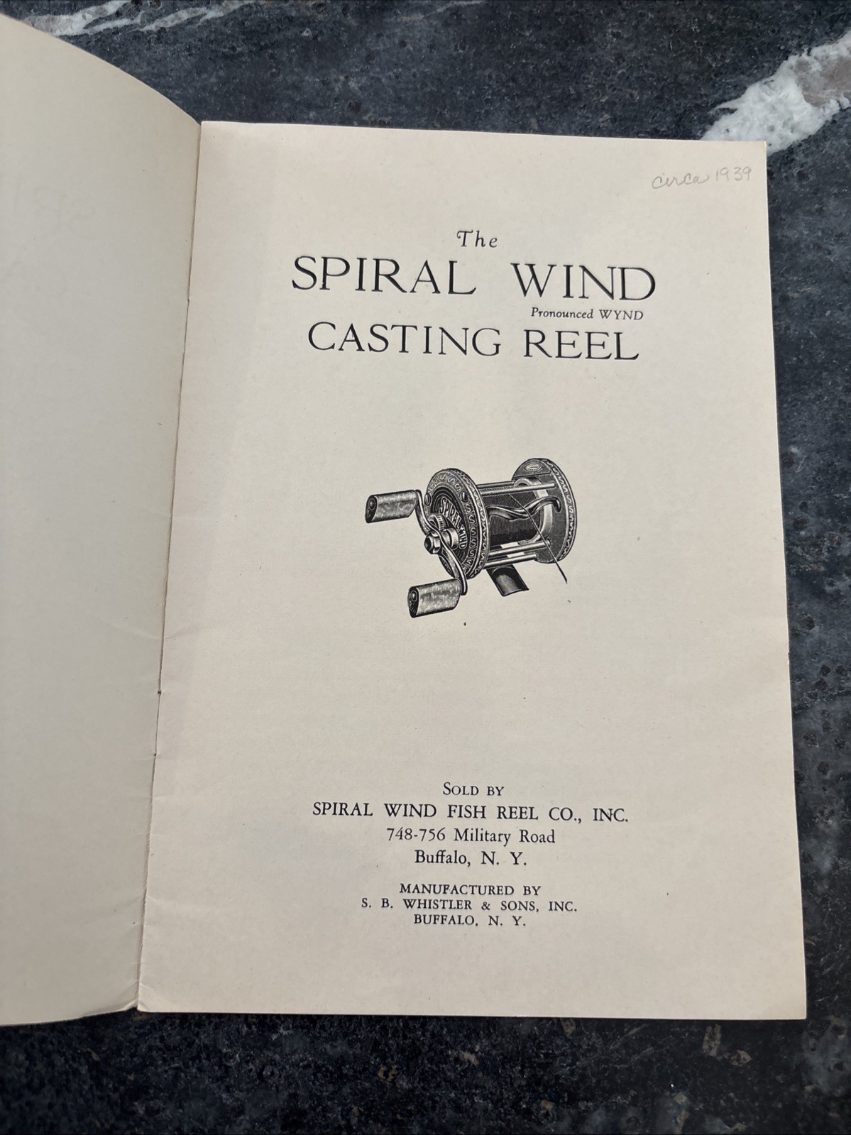 Spiral Wind Reels Catalog 1930s Rare Illustrated Fishing