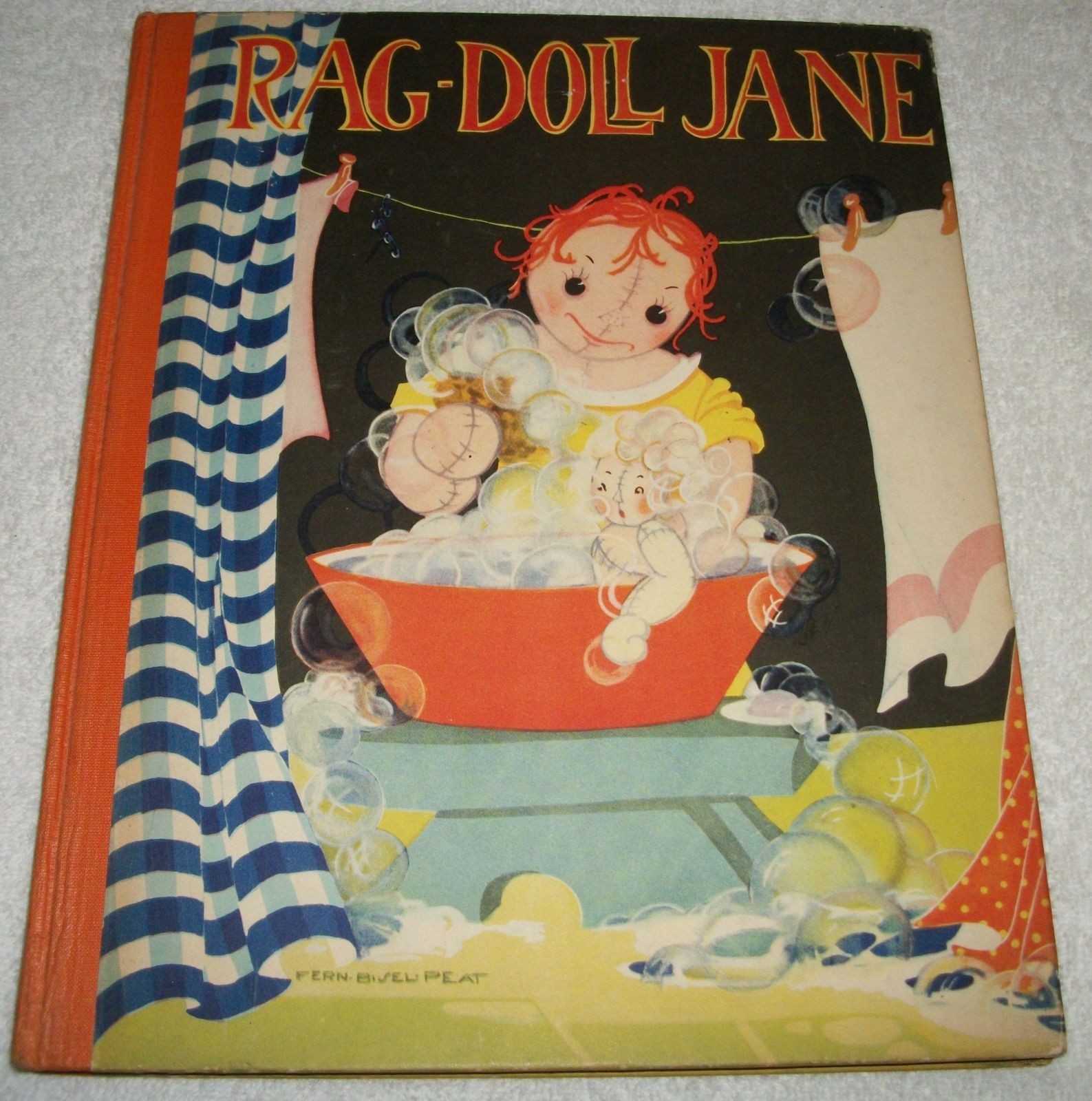 First 1935 Ed RAG-DOLL JANE by CAROLYN TREFFINGER 8 FERN BISEL PEAT Color PLATES