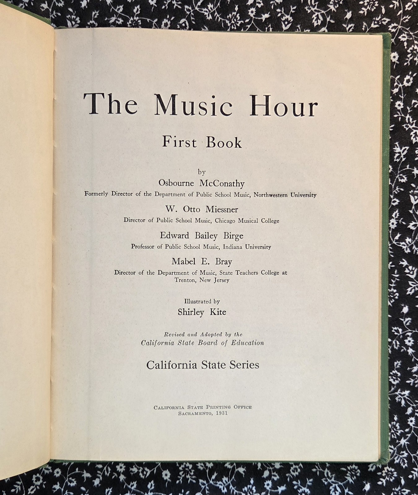 The Music Hour First Book, California State Series, Osbourne McConathy, 1931 HC