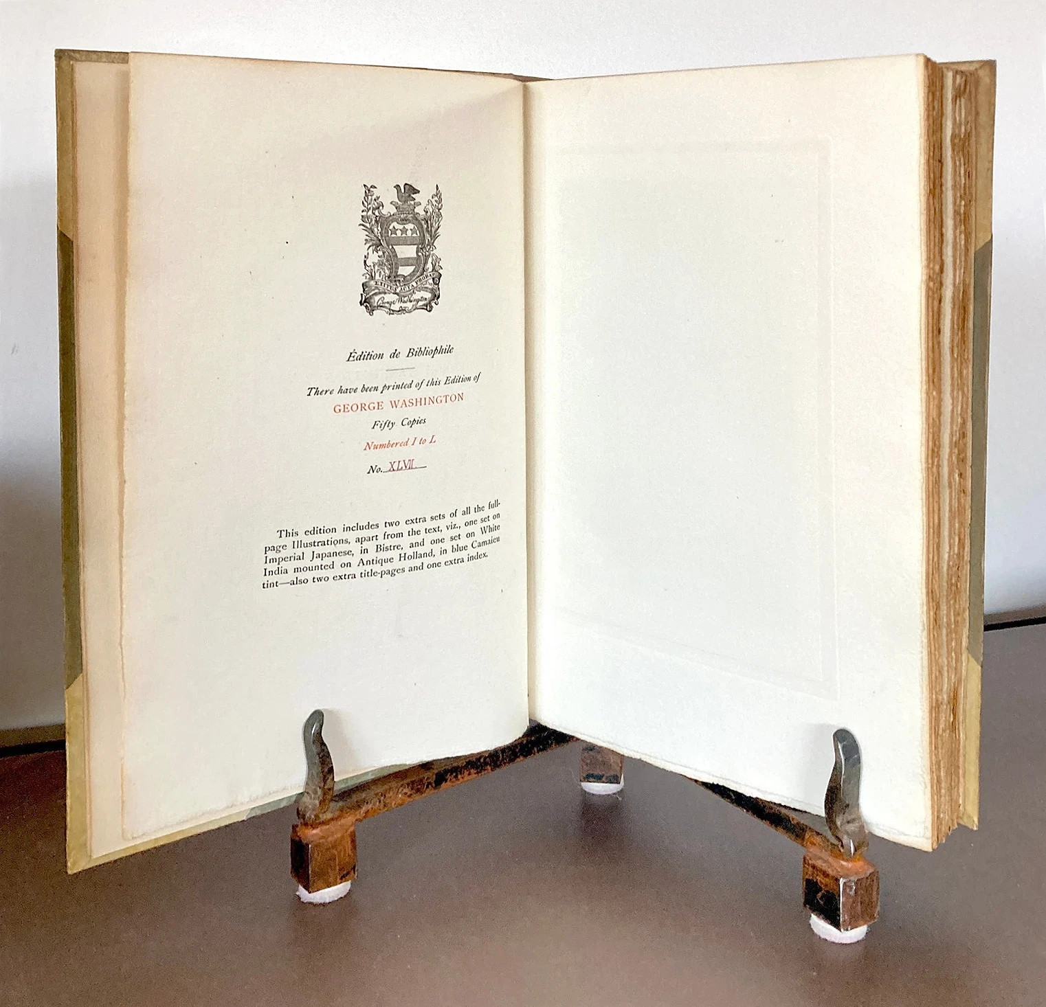 Vellum Ltd Ed 47/50-GEORGE WASHINGTON in Two Vols; Worthington Chauncy Ford–1900