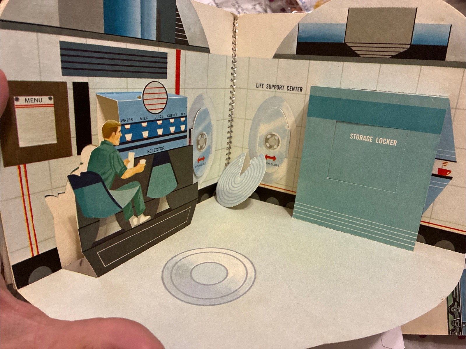 Hallmark Space Station for a Fine Young Astronaut Pop-Up Book (1964, Spiral Bk)