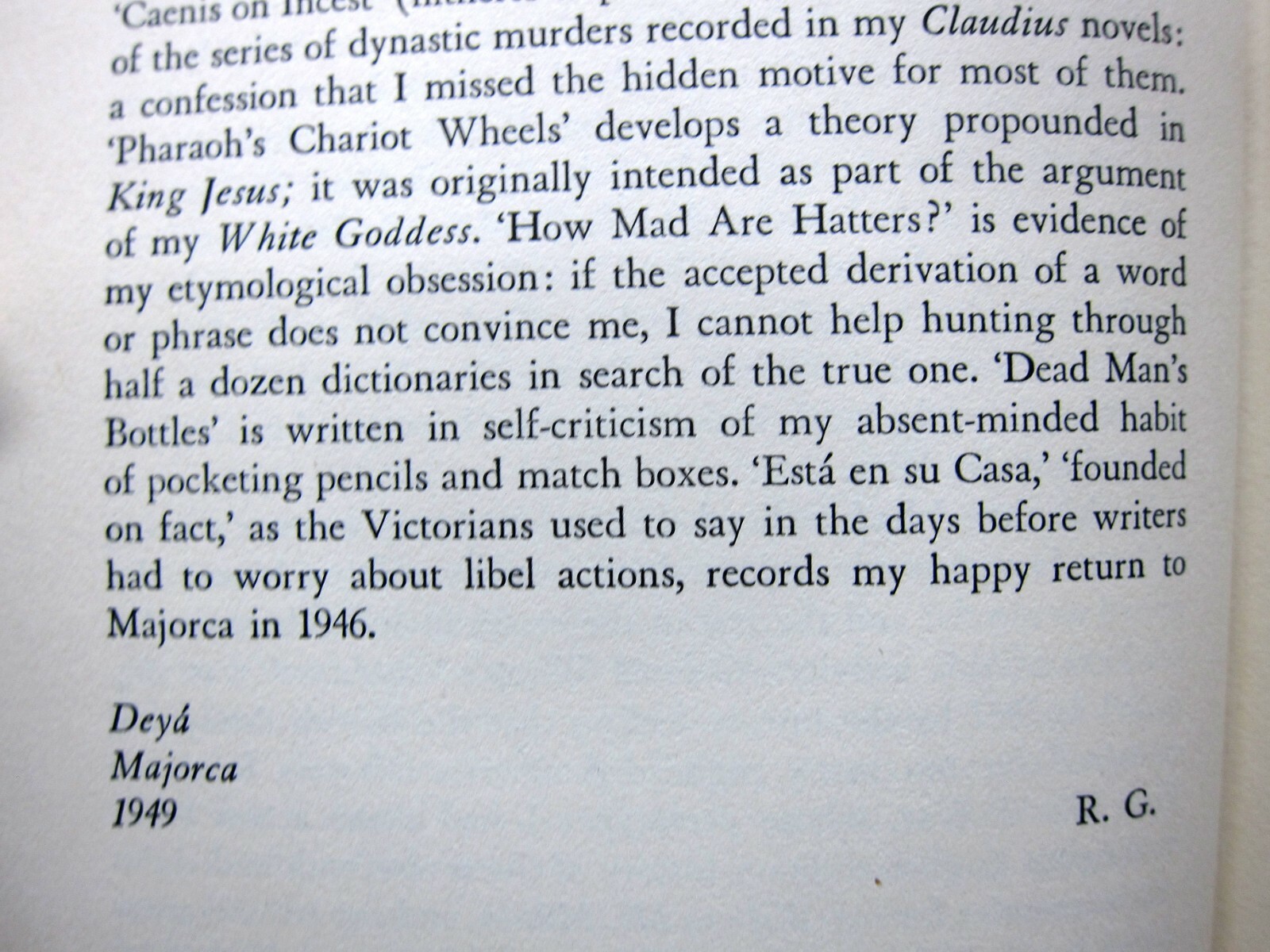 Occupation: Writer, Robert Graves, 1950, Creative Age Press – 1st edition