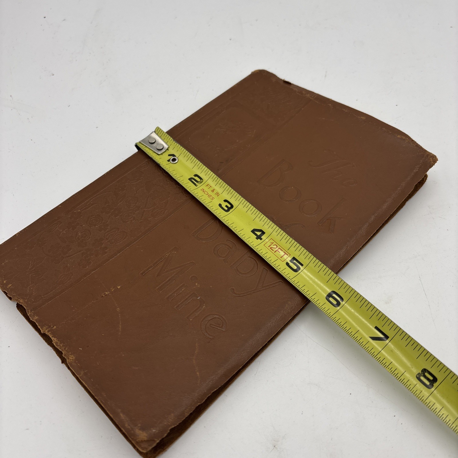 Baby Book of Mine 1940 Embossed Leather Cover Vintage